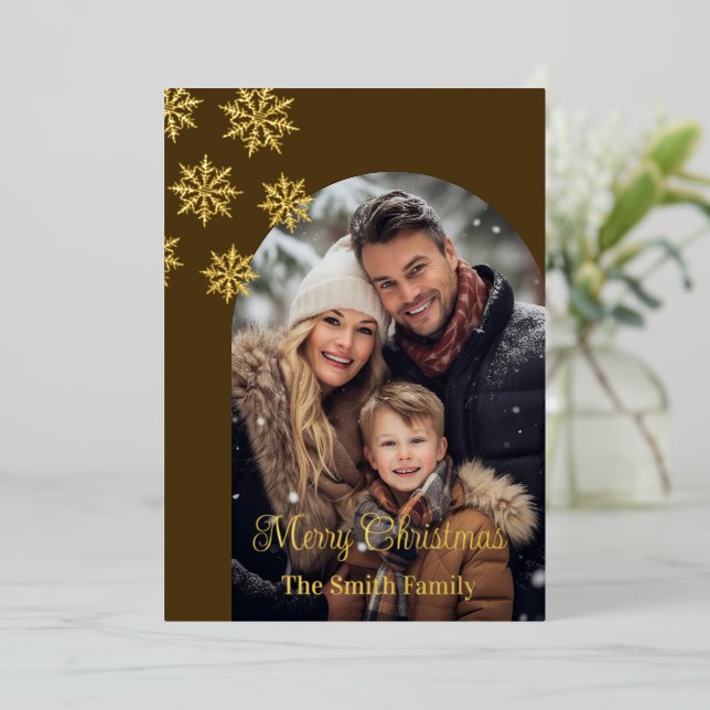 Holiday Foil Photo Card (Standing Front)