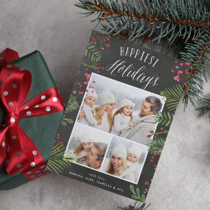 Holiday Foliage   Photo Collage Card
