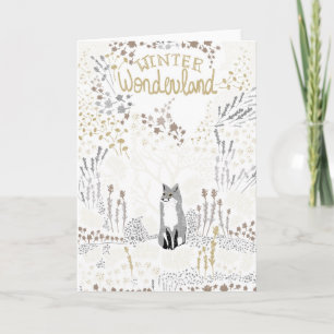 Holiday Fox Winter Wonderland Card
