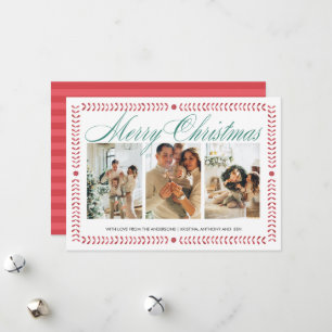 Holiday Frame Red Photo Christmas Card