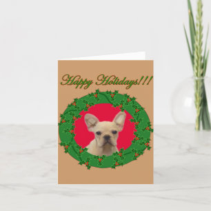 Holiday French Bulldog notecard