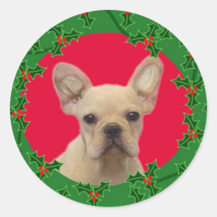 Holiday French Bulldog sticker
