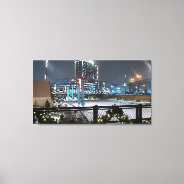 Holiday Fun at Canalside Canvas Print (Front)
