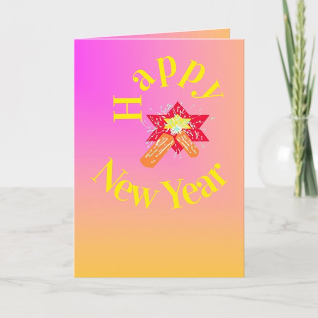 Holiday G Card : Happy New Year . (Front)