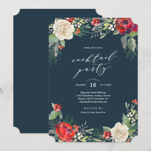 Holiday Garden Cocktail Party Invitation