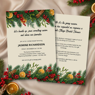 Holiday Garland Favourite Things Bridal Shower Invitation