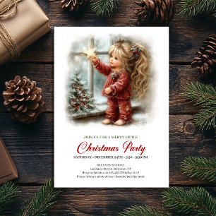 Holiday Get Together Invite Cozy Winter Scene Tree
