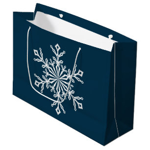 Holiday Gift Bag-Snowflake Large Gift Bag
