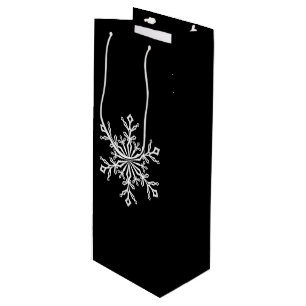 Holiday Gift Bag-Snowflake Wine Gift Bag