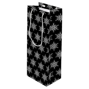 Holiday Gift Bag-Snowflakes Wine Gift Bag