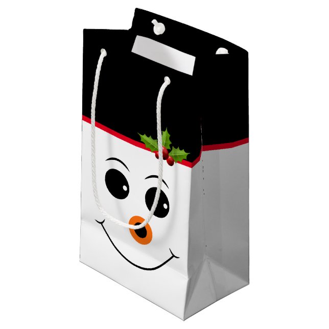 Holiday Gift Bag Snowman (Front Angled)