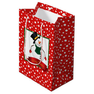 Holiday Gift Bag-Snowman Medium Gift Bag