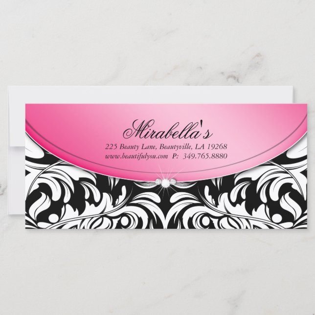 Holiday Gift Certificate Classy Damask Pattern (Front)