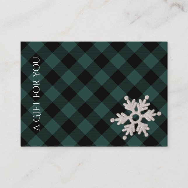 Holiday Gift Certificates | Winter Snowflake (Front)