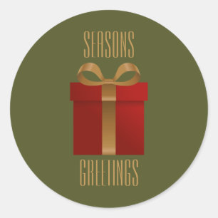 Holiday Gift Christmas Seasons Greetings Sticker