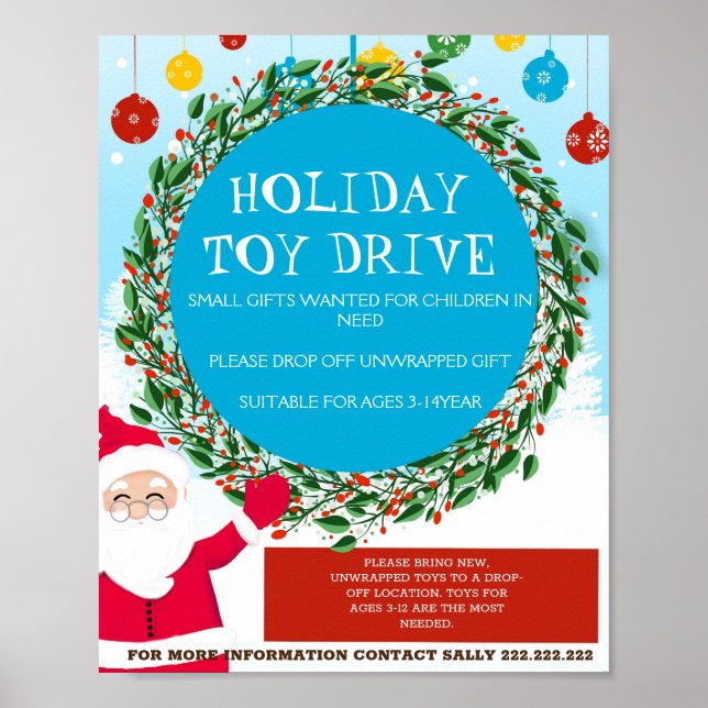 Holiday gift drive poster (Front)