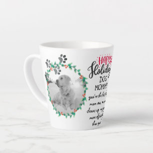 Holiday Gift for DOG Mummy or Daddy add 2 x PHOTOS Latte Mug