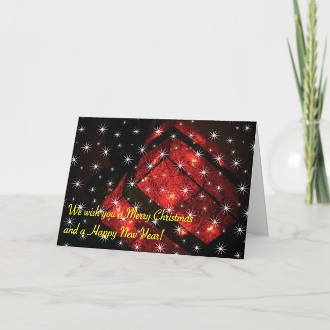 Holiday Gift Lights Stars Card (Front)