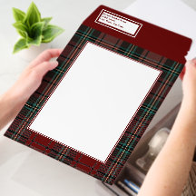 Holiday Gift Mailer - Plaid Christmas Wrapping