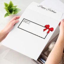 Holiday Gift Mailer - Red Bow Christmas Wrapping