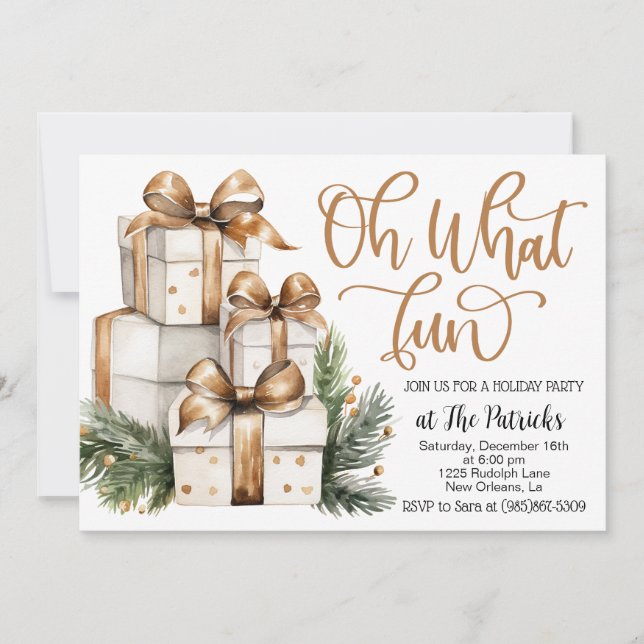 Holiday Gift Party Invitation (Front)