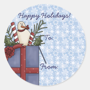 Holiday gift stickers