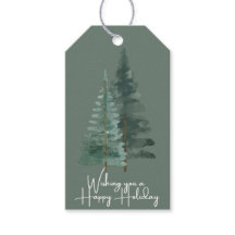 Holiday Gift Tag | Green Wrapping Tag Set