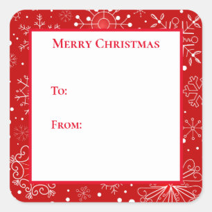 Holiday Gift Tag Stickers
