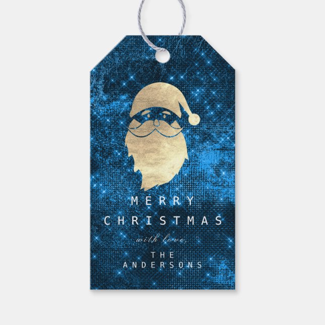Holiday Gift Tag To Gold Snowman Blue Spark (Front)