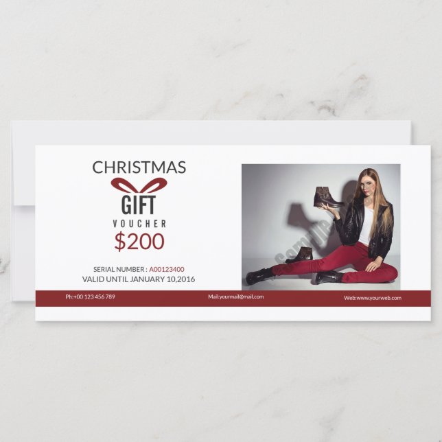 Holiday Gift Voucher Card (Front)
