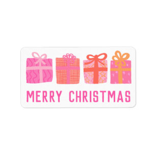 Holiday Gifts Cute Hand-drawn MERRY CHRISTMAS  Label