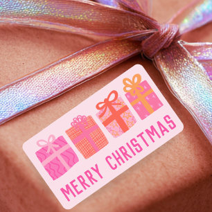 Holiday Gifts Cute Hand-drawn MERRY CHRISTMAS  Label