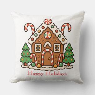 Holiday Gingerbread House Cushion