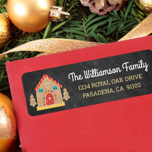 Holiday Gingerbread House Cute Chalkboard Script