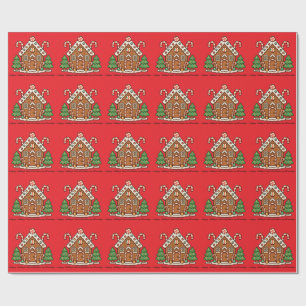Holiday Gingerbread House Wrapping Paper