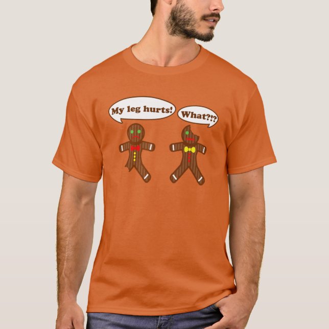 Holiday Gingerbread Humour T-Shirt (Front)