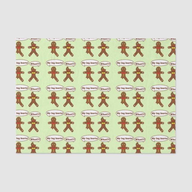 Holiday Gingerbread Humour Tissue Paper (Front)