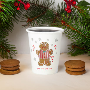 Holiday Gingerbread & Peppermint Party Paper Cups
