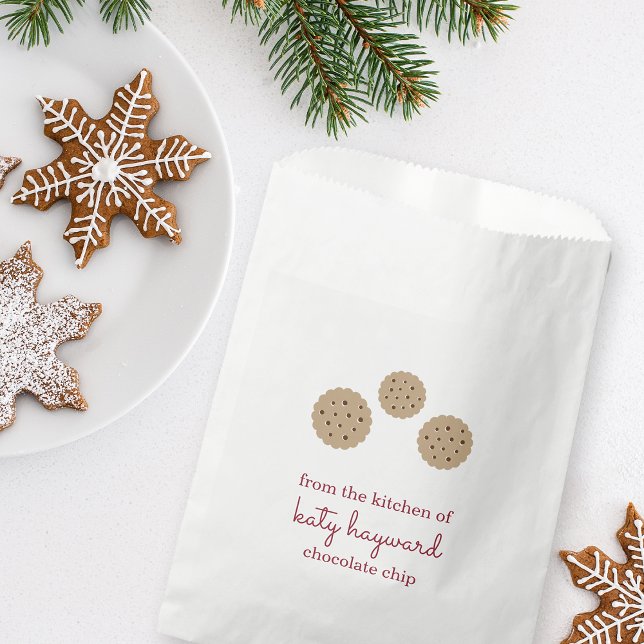 Holiday Gingersnap Personalised Cookie Favour Bags (Creator Uploaded)