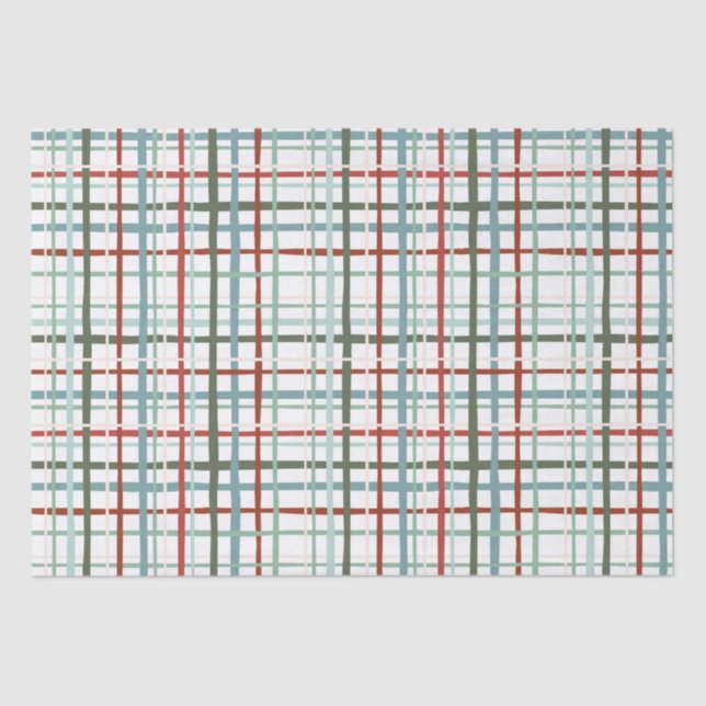 Holiday Gingham - Peaceful Tissue Paper (Front)