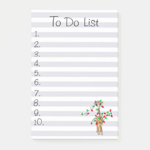 Holiday Giraffe- twinkle red and green lights Post-it Notes