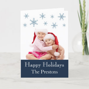 Holiday Glamour Blue Card