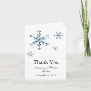 Holiday Glamour Wedding Thank You Card