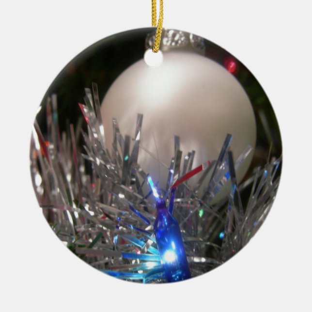 Holiday glitter ceramic tree decoration (Front)