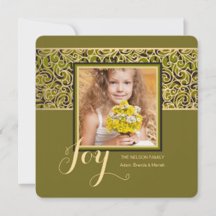Holiday Glitz Square Photo Card