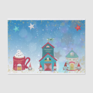 Holiday Gnome Winter Village Tissue Paper