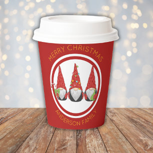 Holiday Gnomes Paper Cups