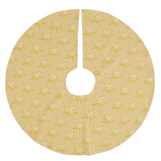 Holiday Gold Stars Tree Skirt (Front)