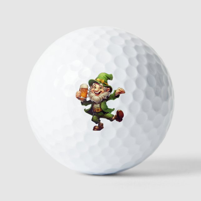 Holiday Golf Balls - St Patrick's Leprechaun (Front)