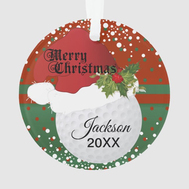 Holiday Golf Design | DIY Name Ornament (Back)